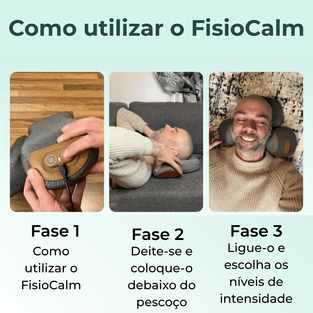 Almofada de massagem térmica 3 em 1
